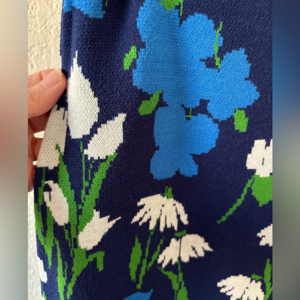 Kate Spade x Target Blue and Green Floral Midi Skirt - Picture 3 of 4